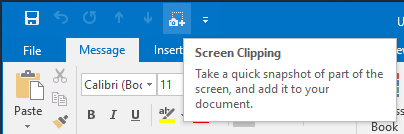 Outlook Screen Clip